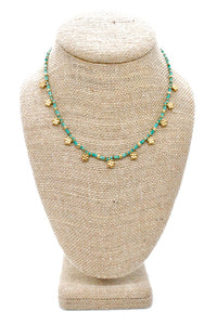 Mini Gold Daisy Amazonite Necklace