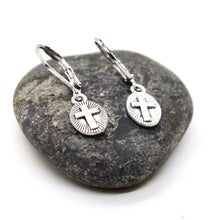 Load image into Gallery viewer, Mini Cross Small Earrings
