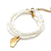 Load image into Gallery viewer, Lake Tahoe Mini Stone Gold Charm Necklace
