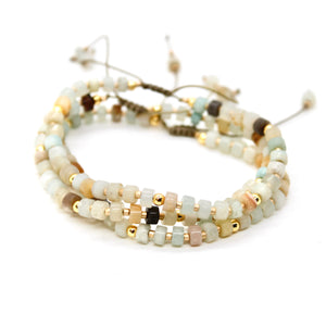 Amazonite Single String Bracelet - B7-018A