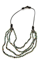 Load image into Gallery viewer, Semi Precious Stone Multi Strand Short Necklace - NLS-073
