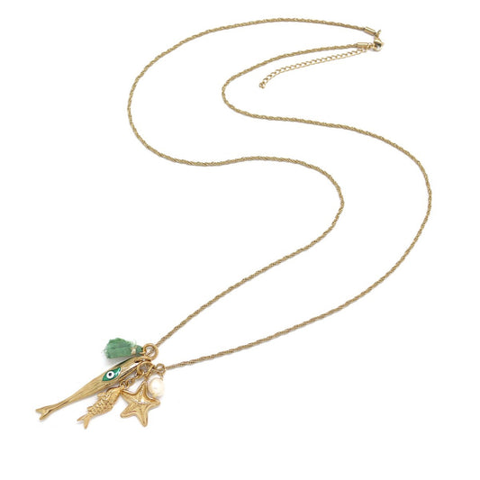 Long Ocean Fish Necklace - N2-2706B