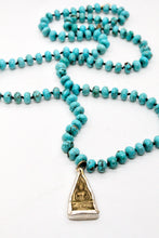 Load image into Gallery viewer, Turquoise and Small Buddha Charm Necklace -Buddha Collection-
