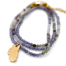 Load image into Gallery viewer, Lake Tahoe Mini Stone Gold Charm Necklace

