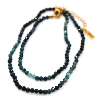 Short Gradient Tourmaline Simple Stone Necklace - N9-200GT