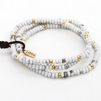 Howlite + Gold Bracelet Bundle