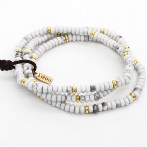Howlite + Gold Bracelet Bundle