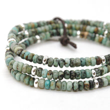 Load image into Gallery viewer, African Turquoise + Silver Bracelet Bundle
