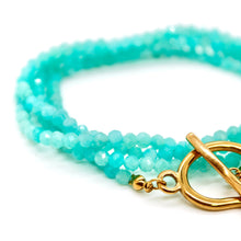 Load image into Gallery viewer, Luxury Faceted Long Amazonite Necklace or Bracelet - N9-314
