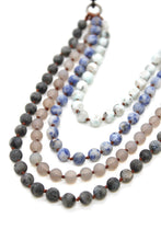 Load image into Gallery viewer, Semi Precious Stone Multi Strand Short Necklace - NLS-M20
