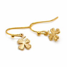 Load image into Gallery viewer, Simple Bronze French Religious Medal Shamrock Earrings - FME04
