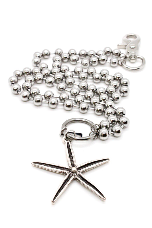 Starfish Pendant Convertible Silver Chain Necklace