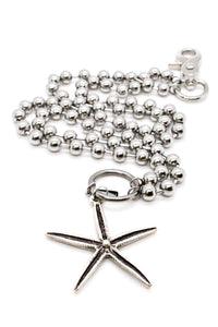Starfish Pendant Convertible Silver Chain Necklace