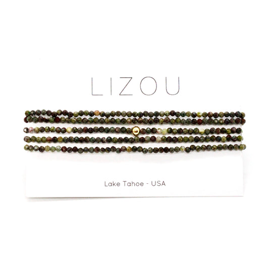 Delicate Faceted Mini Semi Precious Stone Beaded Necklace - N9-115