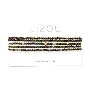 Delicate Faceted Mini Semi Precious Stone Beaded Necklace - N9-115