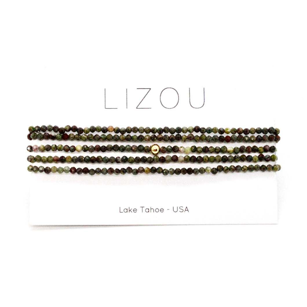 Delicate Faceted Mini Semi Precious Stone Beaded Necklace - N9-115