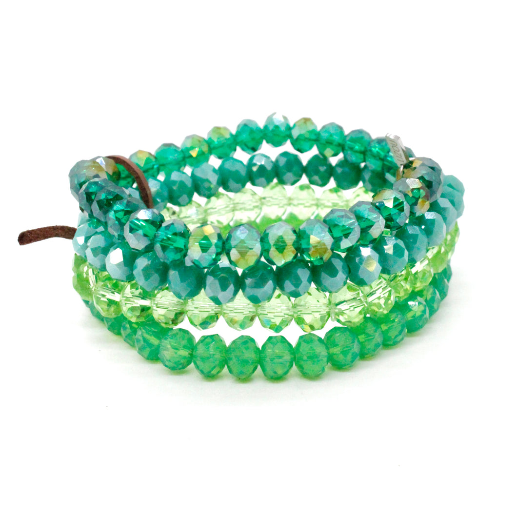 Set of 4 Glass Stack Bracelets - BC-300G