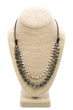 Load image into Gallery viewer, Semi Precious Stone Multi Strand Short Necklace - N4-025
