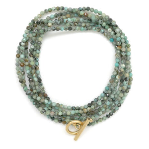 Faceted African Turquoise Stone Necklace or Bracelet -  N2-2662