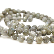 Load image into Gallery viewer, Hand Knotted Faceted Labradorite Bead Necklace - NL-LB
