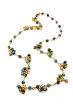 Load image into Gallery viewer, African Turquoise 24K Gold Plate Chain Necklace
