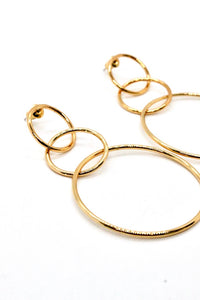 Triple Gold Hoop Earring -French Flair Collection-