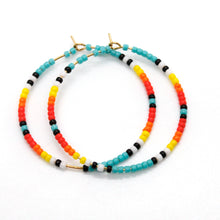 Load image into Gallery viewer, Beaded Hoop Earrings -Seeds Collection-
