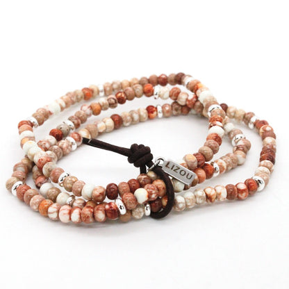 Ivory Jasper + Silver Bracelet Bundle