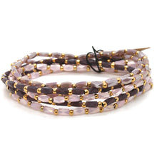 Load image into Gallery viewer, Glass and Gold Stackable Faceted Bracelet -French Flair Collection-
