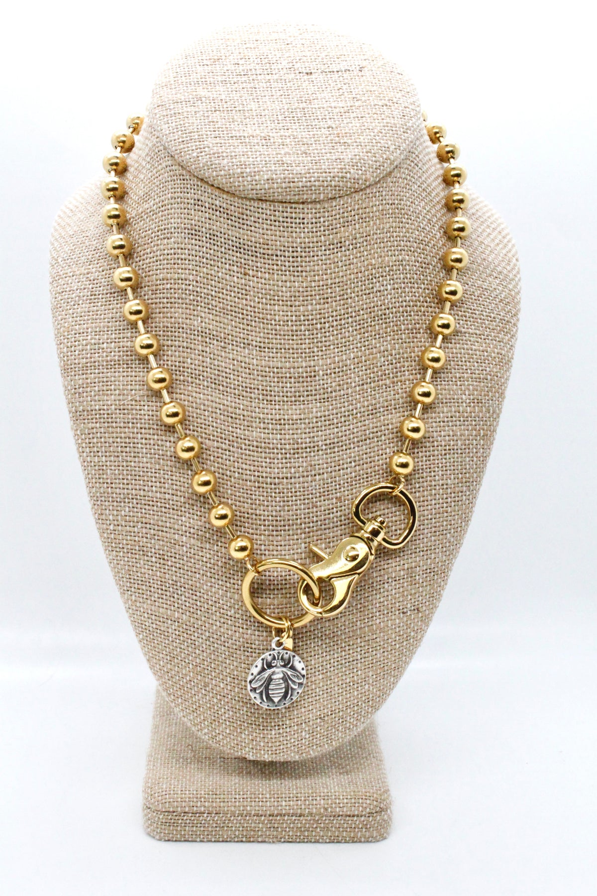 Bee Pendant Convertible Gold Chain Necklace