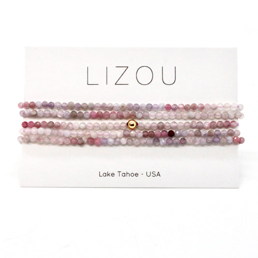 Delicate Faceted Mini Semi Precious Stone Mix Beaded Necklace - N9-009