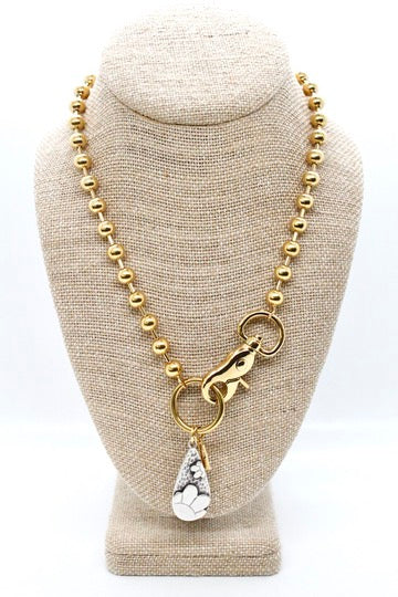 Flower Cutout Pendant Convertible Gold Chain Necklace