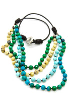 Load image into Gallery viewer, Semi Precious Stone Multi Strand Short Necklace  NLS-M44
