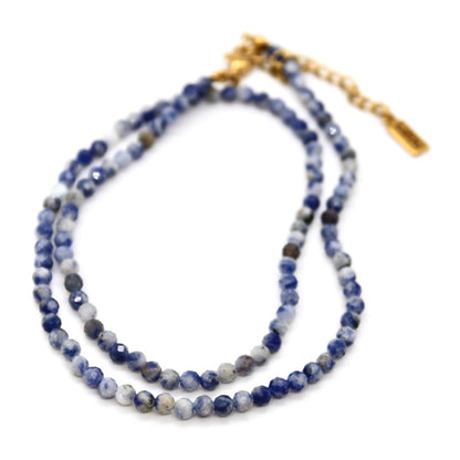 Short Sodalite Simple Stone Necklace - N9-200SD