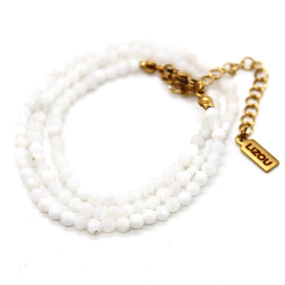 Short Moonstone Simple Stone Necklace - N9-200MS