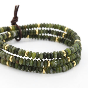Olive Jade + Gold Bracelet Bundle