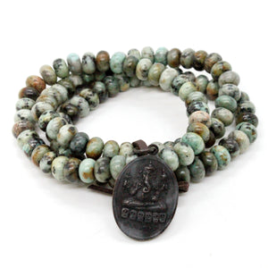 African Turquoise Buddha Bracelet -Buddha Collection-