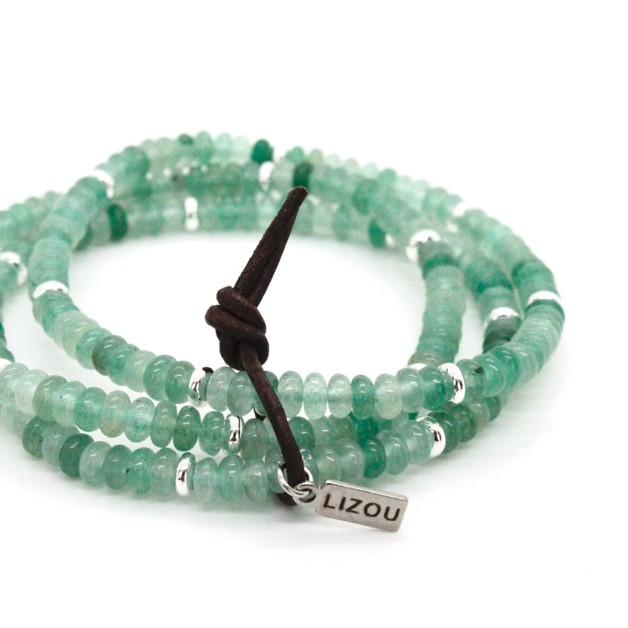 Green Aventurine + Silver Bracelet Bundle