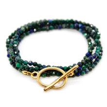 Load image into Gallery viewer, Luxury Faceted Long Azurite Necklace or Bracelet - N9-304
