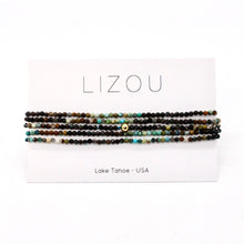 Load image into Gallery viewer, Delicate Faceted Mini Semi Precious Stone Mix Beaded Necklace - N9-018
