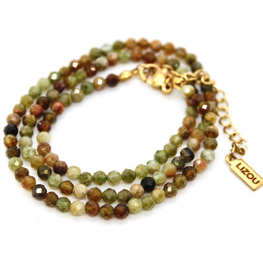 Short Green Stone Necklace - N9-200GG