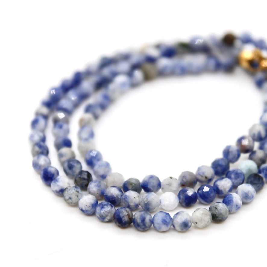 Short Sodalite Simple Stone Necklace - N9-200SD