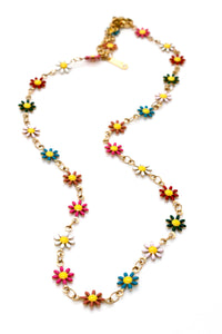 Field of Flowers Chain Necklace -French Flair Collection-