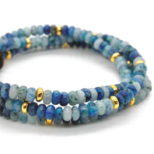 Load image into Gallery viewer, Blue Line Jasper + Gold Bracelet Bundle
