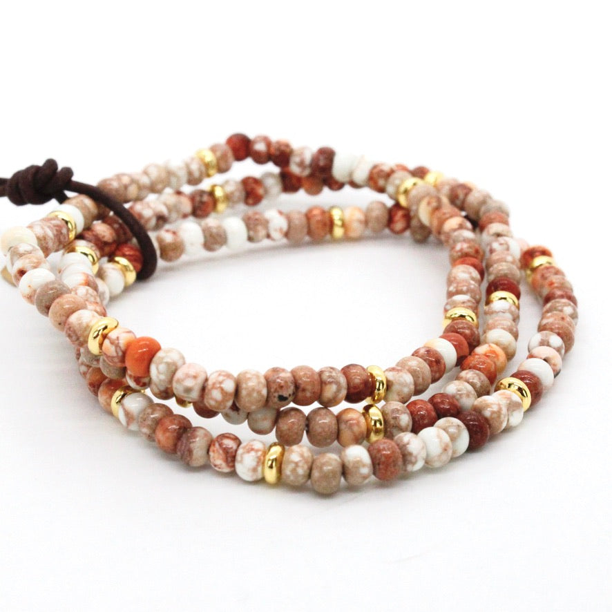 Ivory Jasper + Gold Bracelet Bundle