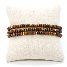 Load image into Gallery viewer, Tiger&#39;s Eye + Gold Bracelet Bundle
