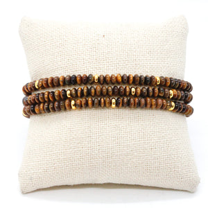 Tiger's Eye + Gold Bracelet Bundle