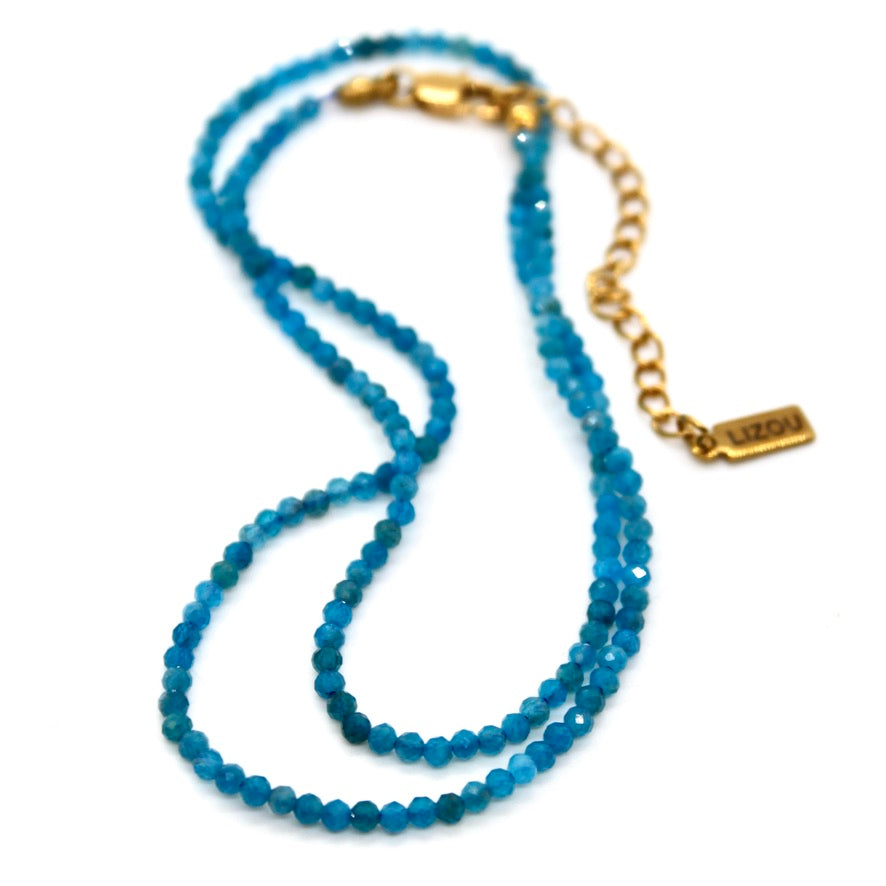 Short Mini Apatite Stone Necklace - N9-200AP1