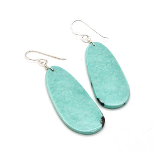 Turquoise Stone Navajo American Indian Earrings