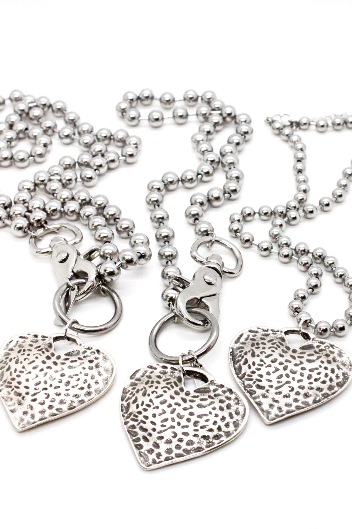 Vintage Style Heart Convertible Silver Chain Necklace